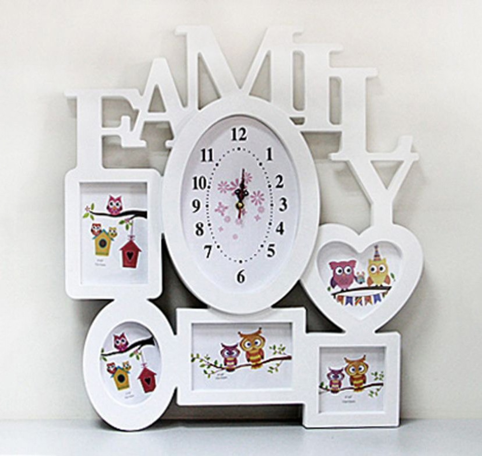 Мультирамка коллаж Family с часами